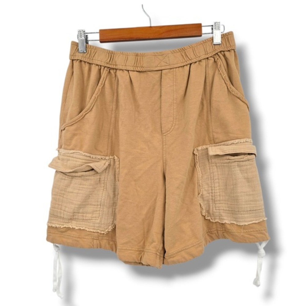Out From Under Womens Shorts‎ Size Medium Tan  Drawstring Pockets Casual
